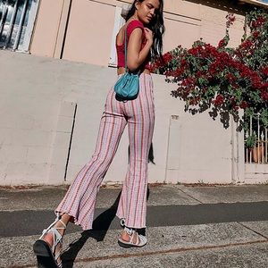 Free People fine line flare pants size L